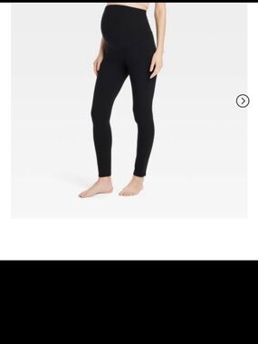 Black Maternity Leggings - Stretch Panel